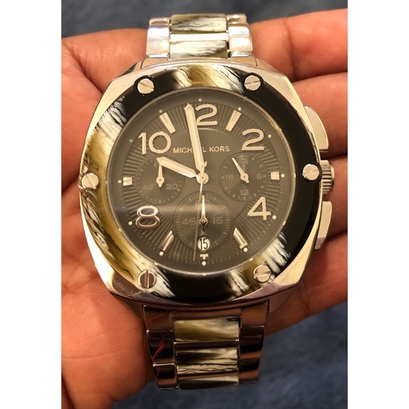 Authentic Michael Kors Tribeca Chronograph Zebra Women’s Watch - Picture 1 of 7